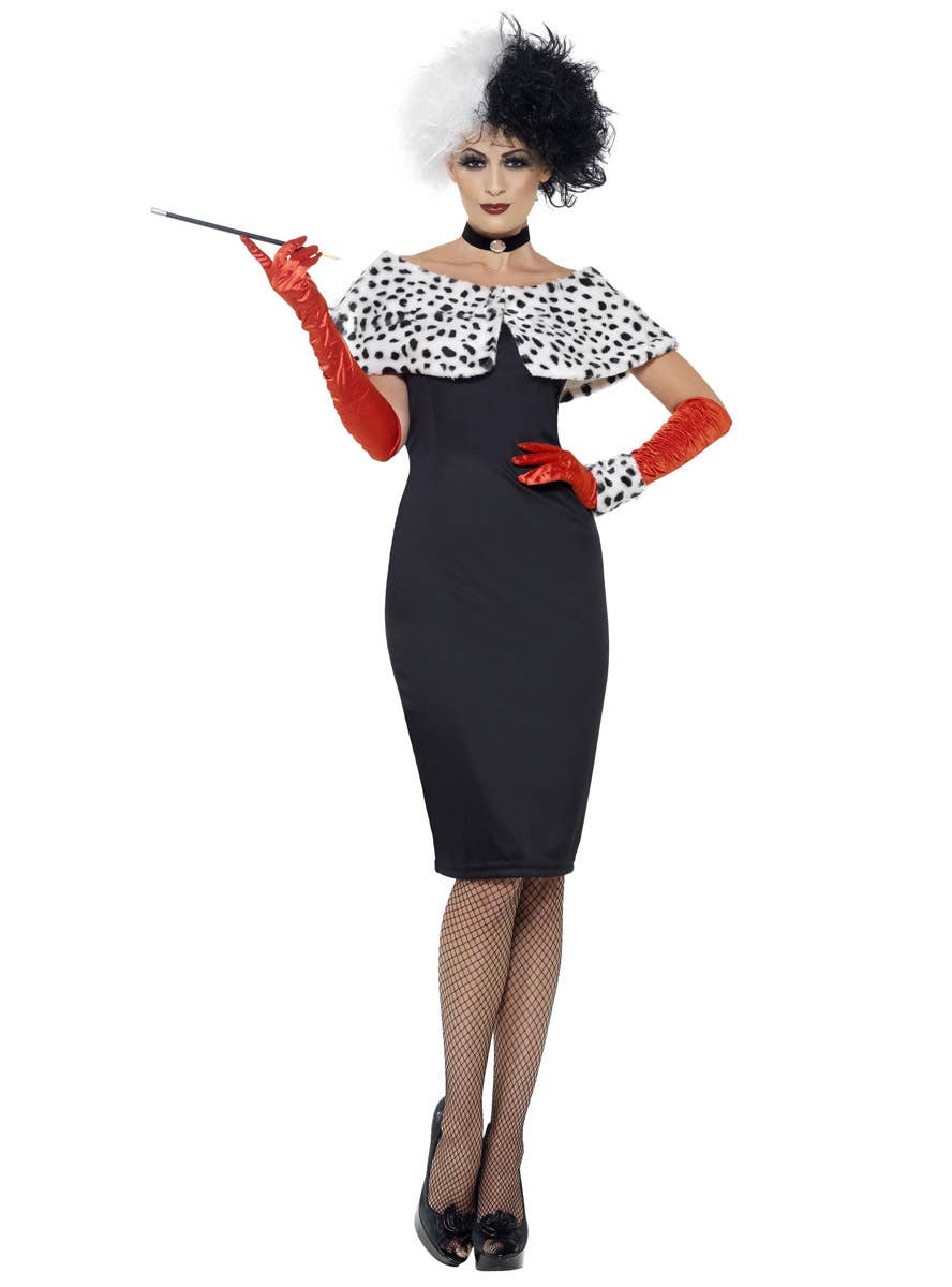 Image of Evil Madame Women's Plus Size Cruella Costume - Alt View