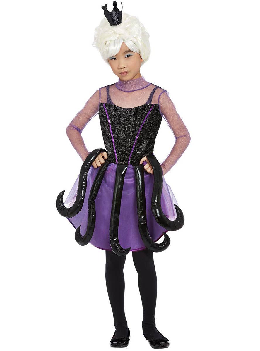 Image of Evil Sea Witch Ursula Girls Costume - Alternate Image