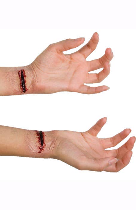 Gory Latex Slashed Wrists SFX Prosthetic Set