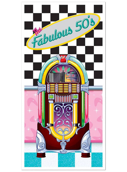 Image of 50s Jukebox Door Cover Party Decoration