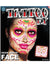 Women's Sugar Skull Pink and Green Face Tattoo - Main Image
