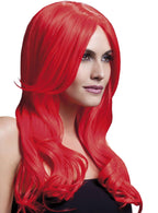 Image of Heat Resistant Long Wavy Bright Red Women's Costume Wig - Main Image