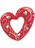 Image of Filigree Heart Shaped 35cm Red Foil Balloon