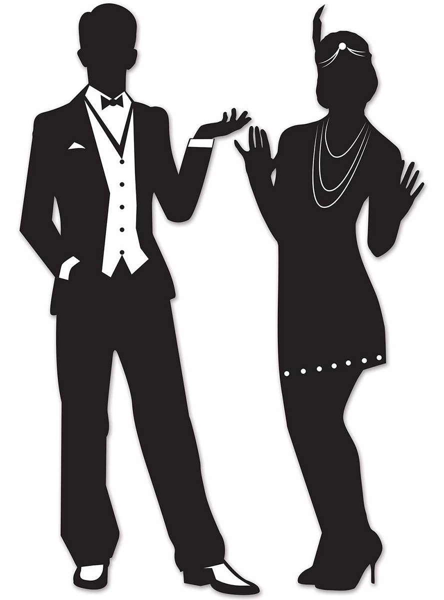 Image of 20s Flapper and Gangster Silhouettes Decoration - Main Image