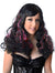 Black And Pink Women's Curly Costume Wig With Fringe - Main Image