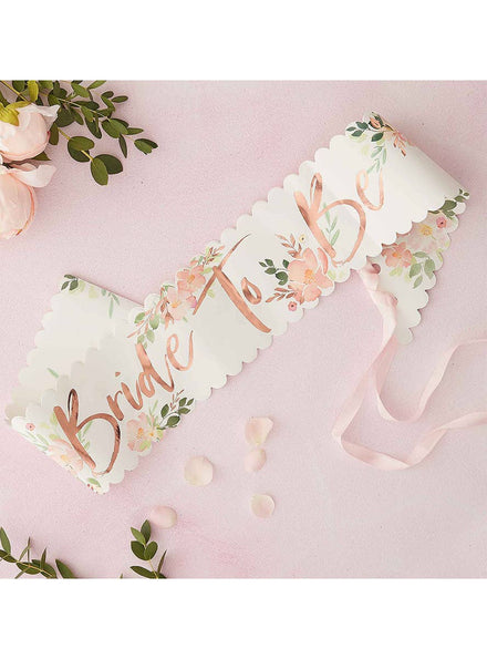 Image Of Floral Bride To Be Hen's Night Sash