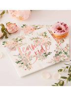 Image Of Floral Team Bride 16 Pack Paper Napkins