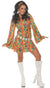 Women's Rainbow Hippie 1960's Dress Costume Main Image