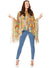 Flower Power 1960s Hippie Womens Costume Poncho - Main Image