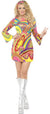 Flower Power Womens Sexy Hippie Go Go Dancer 60s  Costume -  Main Image 