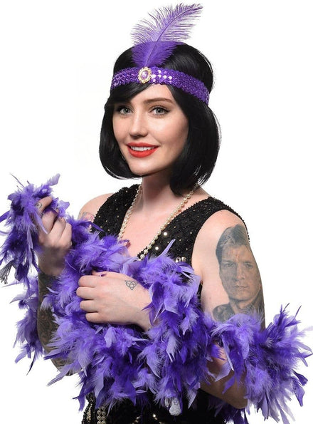 Two Tone Feather Costume Boa - Main Image