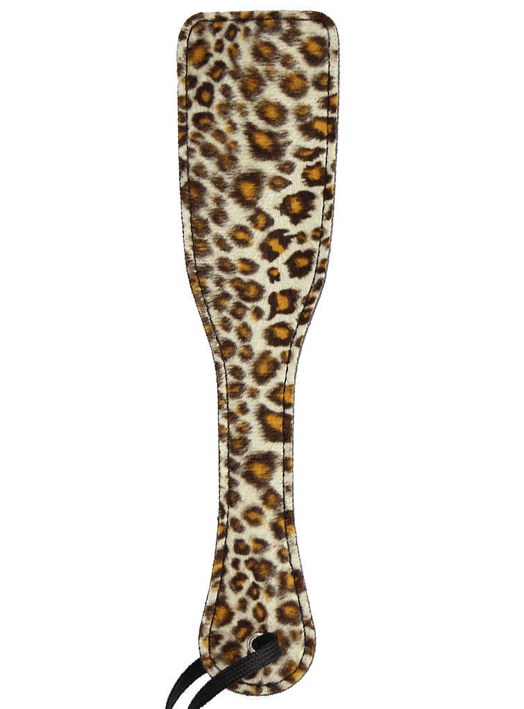 Image of Fluffy Leopard Print Costume Paddle