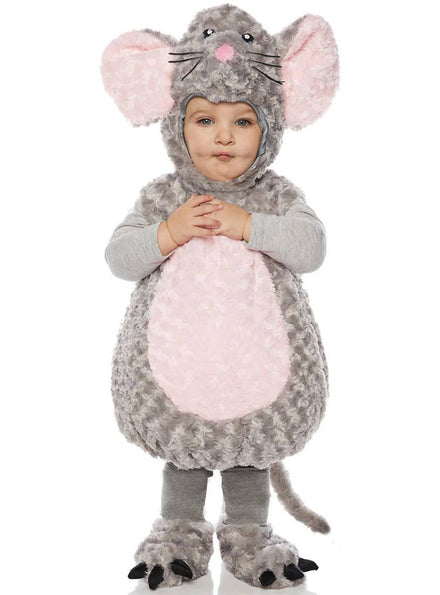 Image of Sweet Grey Mouse Infant and Toddler Belly Baby Costume