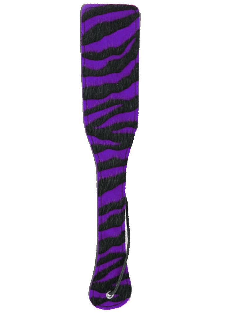 Image of Fluffy Purple Zebra Print Costume Paddle