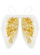 Image of Fluffy White and Gold Glitter Angel Costume Wings