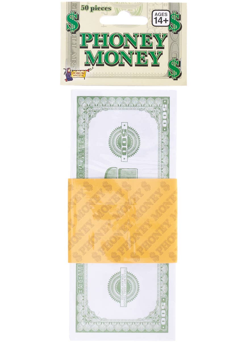 $500 Fake Money Bills Costume Accessory