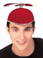 Adults Red Propeller Hat Funny Novelty Costume Accessory