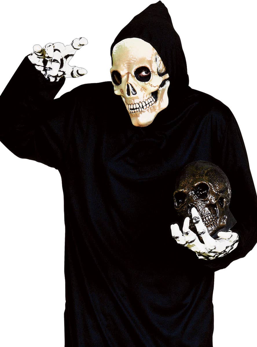 Men's Black Horror Robe Costume - Close Image