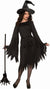 Women's Basic Black Witch Halloween Fancy Dress Costume Main Image
