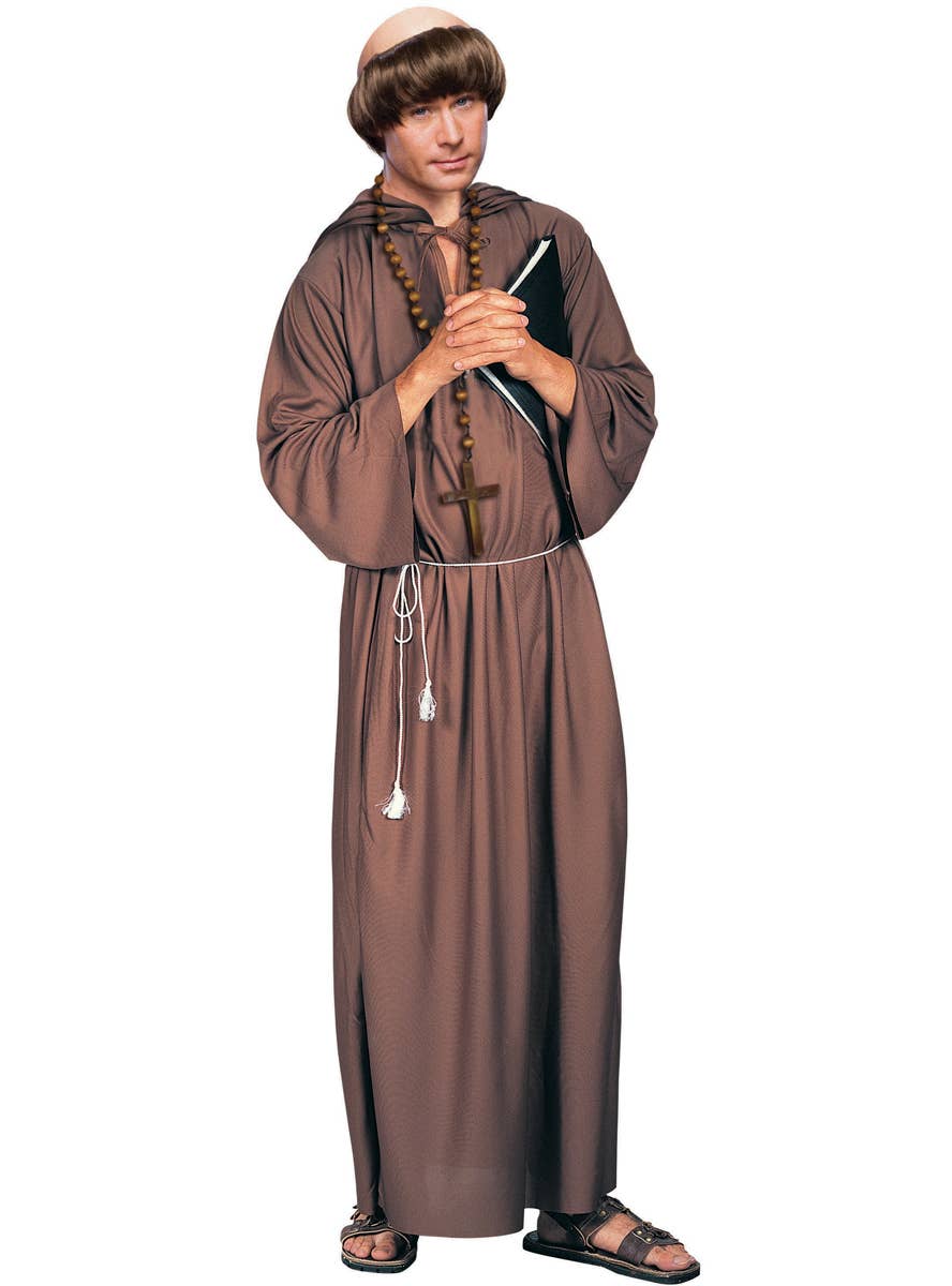 Mens Monk Robe Fancy Dress Costume Main Image
