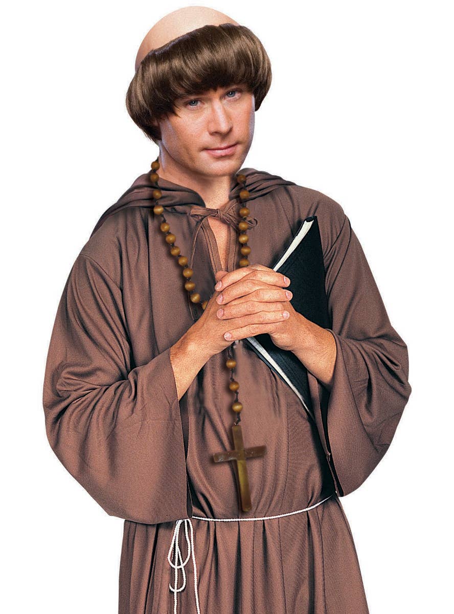 Mens Monk Robe Fancy Dress Costume Main Image