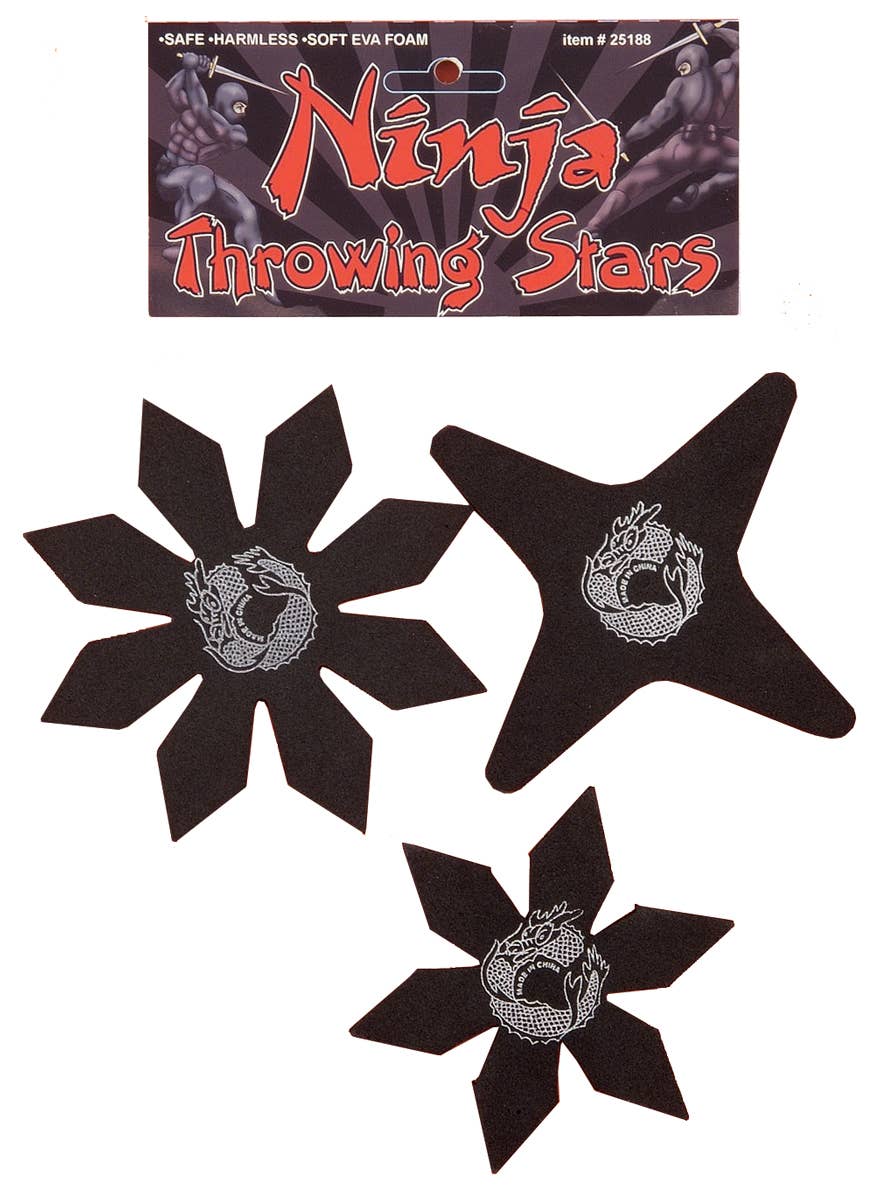 3 Pack of Foam Ninja Throwing Stars