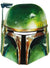 Flat Cardboard Boba Fett Costume Mask Main Image