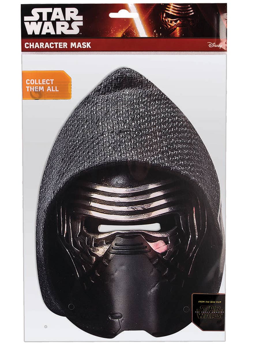 Flat Cardboard Kylo Ren Costume Mask Packaging Image