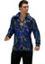 Multicoloured Metallic Men's 1970's Disco Costume Shirt - Main View