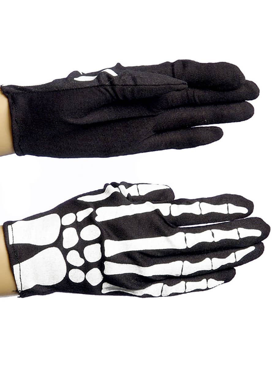 Image of Skeleton Adults Halloween Costume Gloves