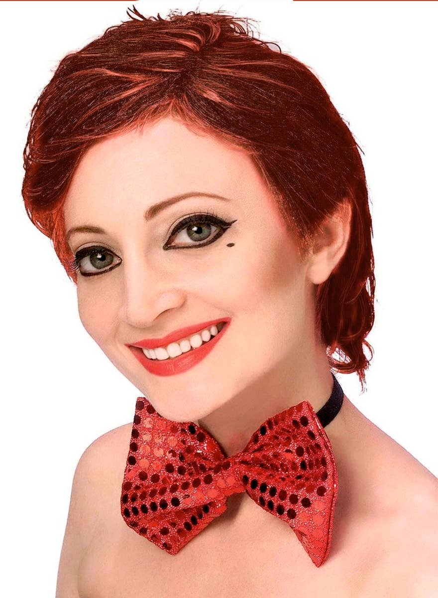Women's Short Red Officially Licensed Colombia Costume Wig