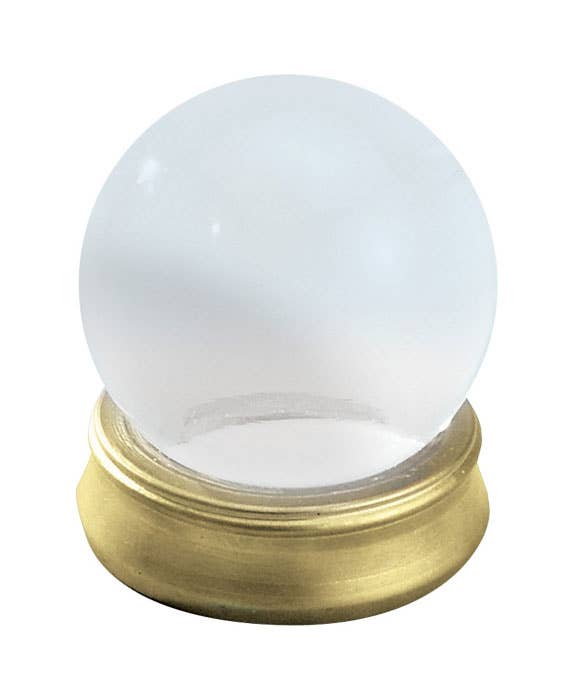 Glass Fortune Teller Crystal Ball with a Gold Painted Base Costume Prop