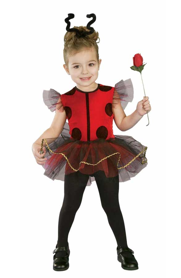 Girl's Toddler Red Lady Bug Tutu Fancy Dress Costume Front