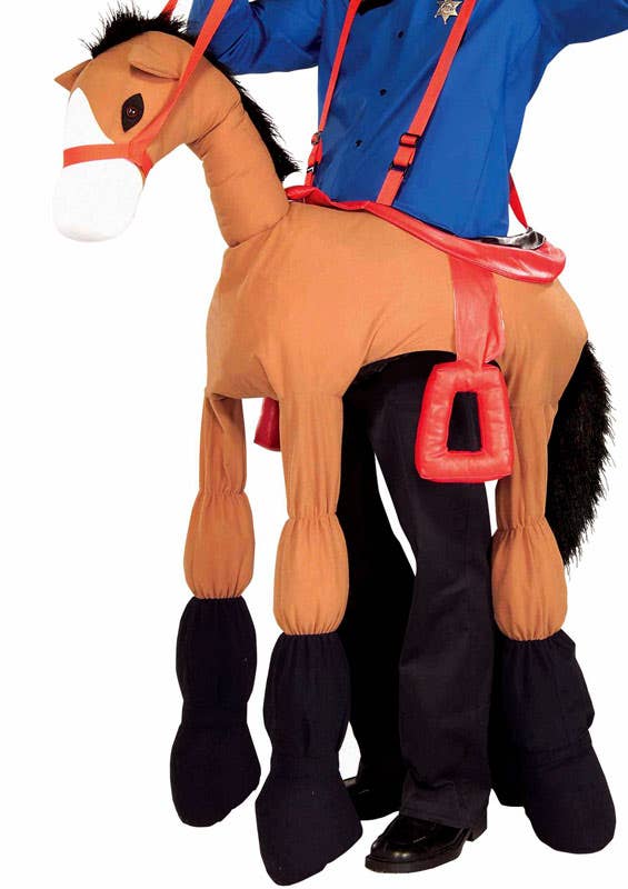 Funny Just Horse N Around Novelty Men's Horse Piggyback Costume - View 2