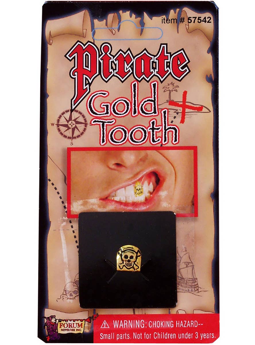 Novelty Gold Fake Pirate Tooth Costume Accessory