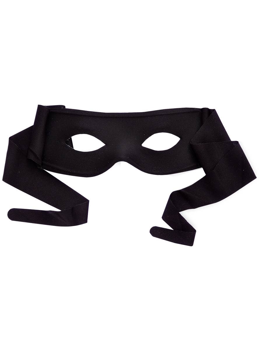 Black Zorro Costume Mask with Ties