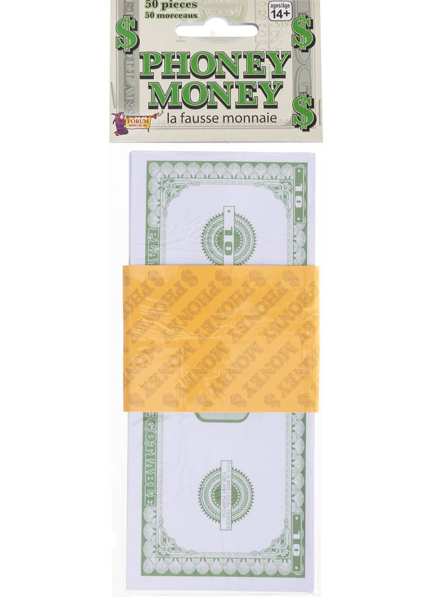 $10 Fake Money Bills Costume Accessory