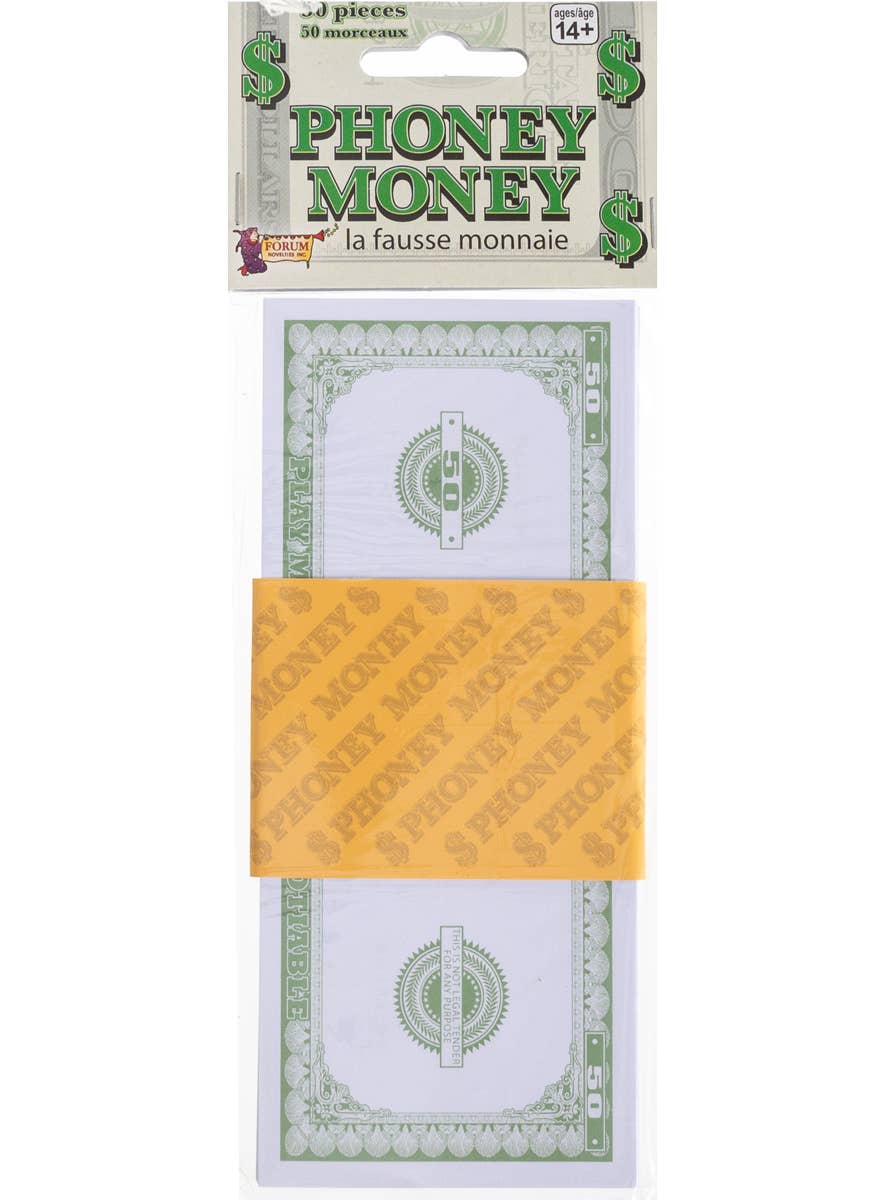 $50 Fake Money Bills Costume Accessory