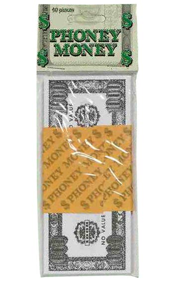 $1000 Fake Money Bills Costume Accessory