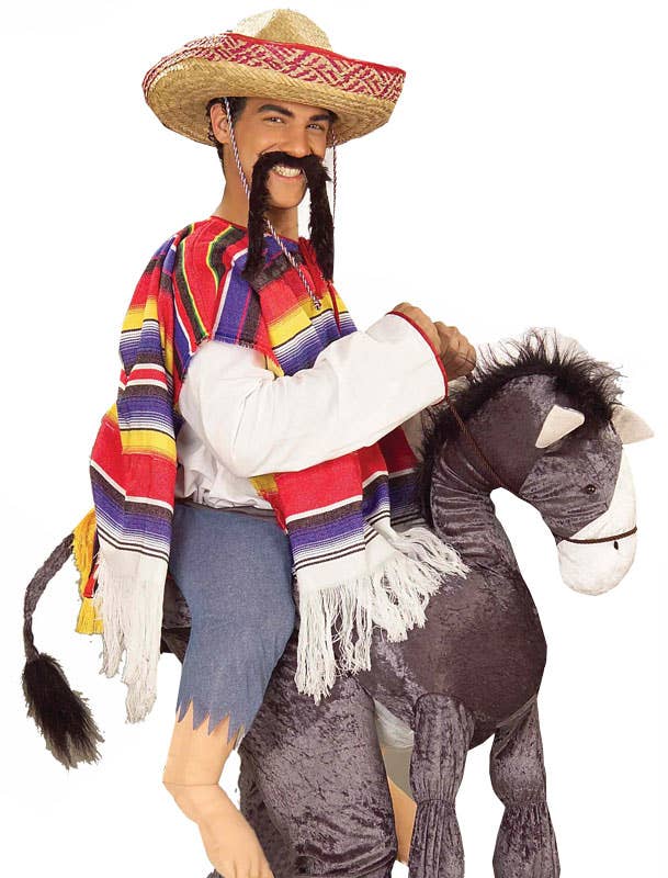 Funny Mexican Men's Hey Amigo Piggyback Costume - Alternative Image