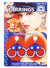 Clip On Blue 'Hottie Police' Handcuffs Costume Earrings with Rhinestones - Main View