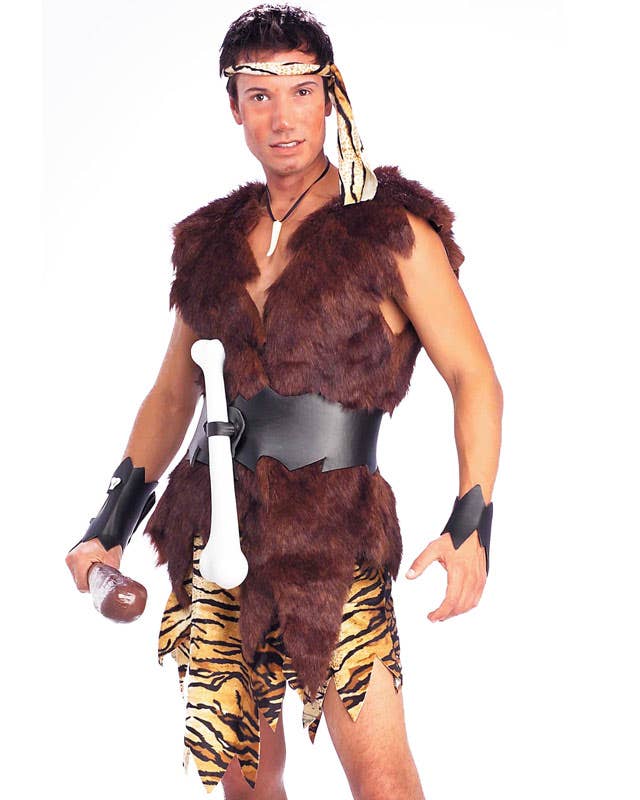 King of the Caves Men's Prehistoric Caveman Costume - Alternative Image 