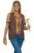 Women's Fringed Brown Faux Suede 1960's Hippie Costume Vest - Main View