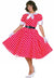 Women's Red Polka Knee Length 1950s Costumes Dress - Main Image