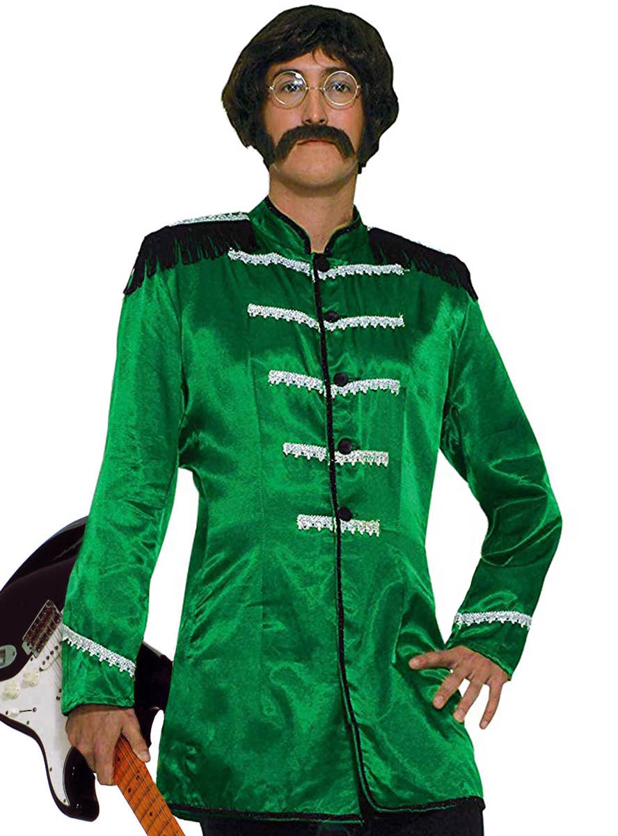 Men's Green British Explosion Beatles Costume Close