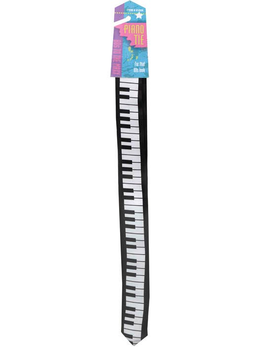 80s Fashion Piano Key Neck Tie - Main Image