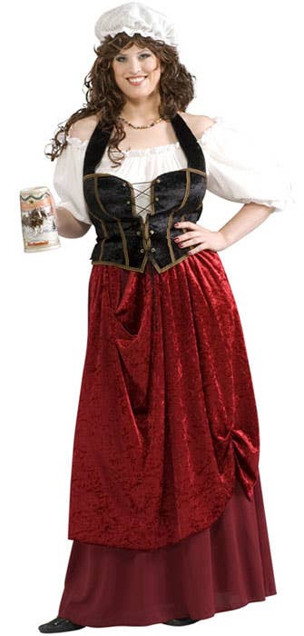 Plus Size Women's Tavern Wench Fancy Dress Costume Main Image