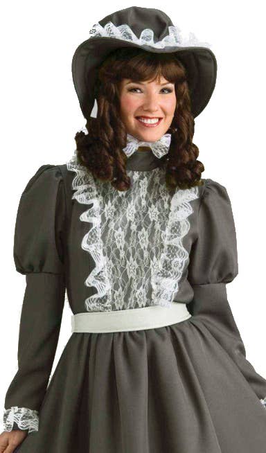 Woman's Colonial Prairie Lady Gone with the Wind Fancy Dress Costume Close Image