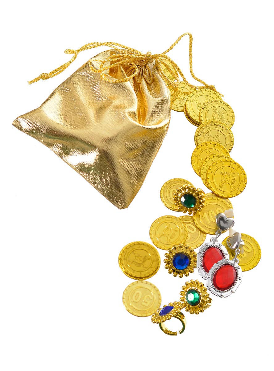 Gold Coin Pirate Treasure Pouch Costume Accessory