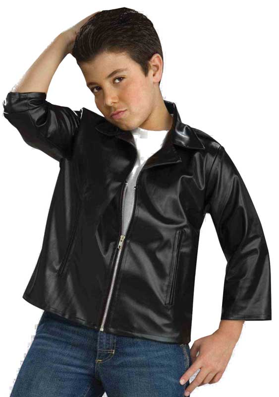 Boy's Rockabilly Greaser T-Bird Movie 50s Dress Up Costume - Close View